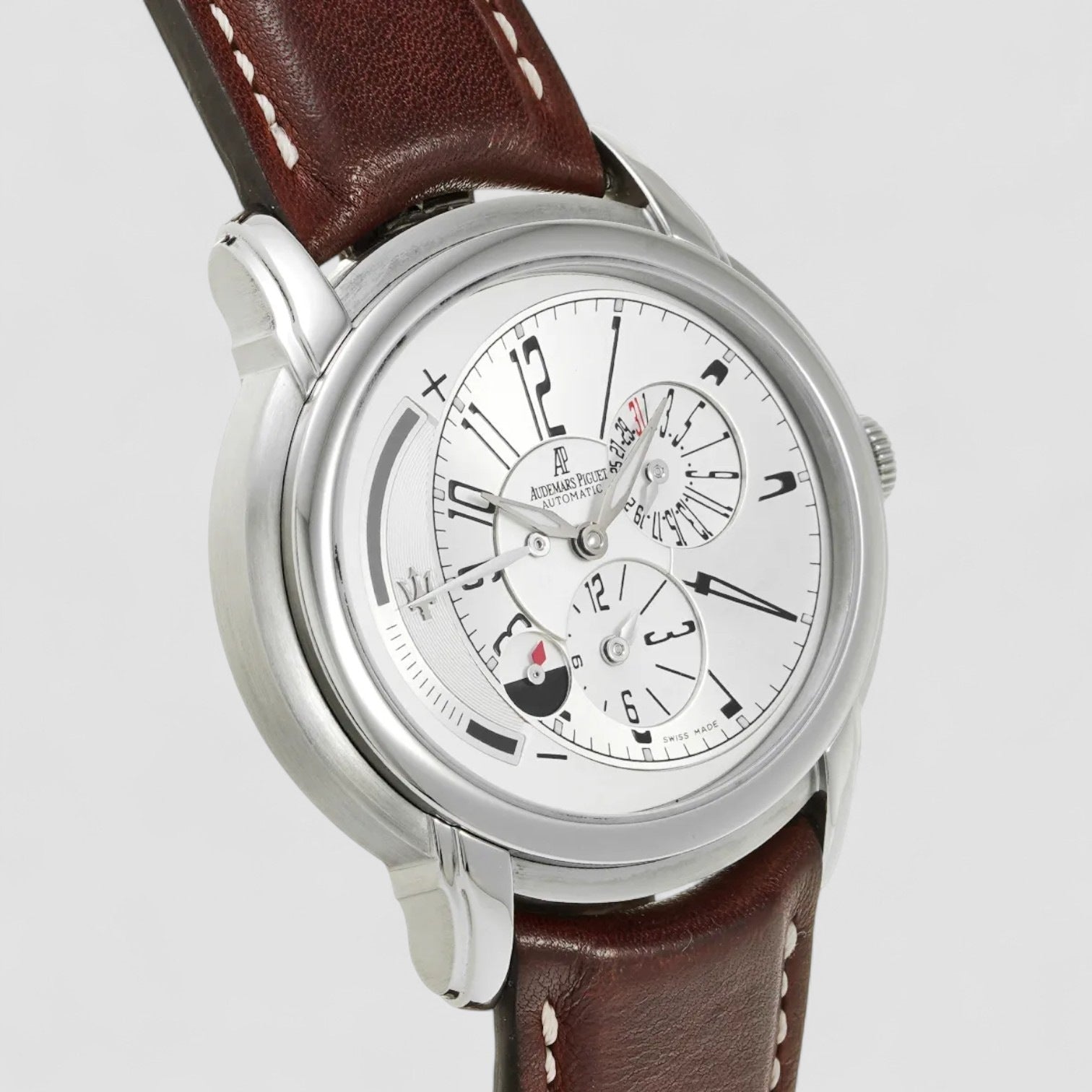 Millenary Silver colored/Leather Ø45 mm