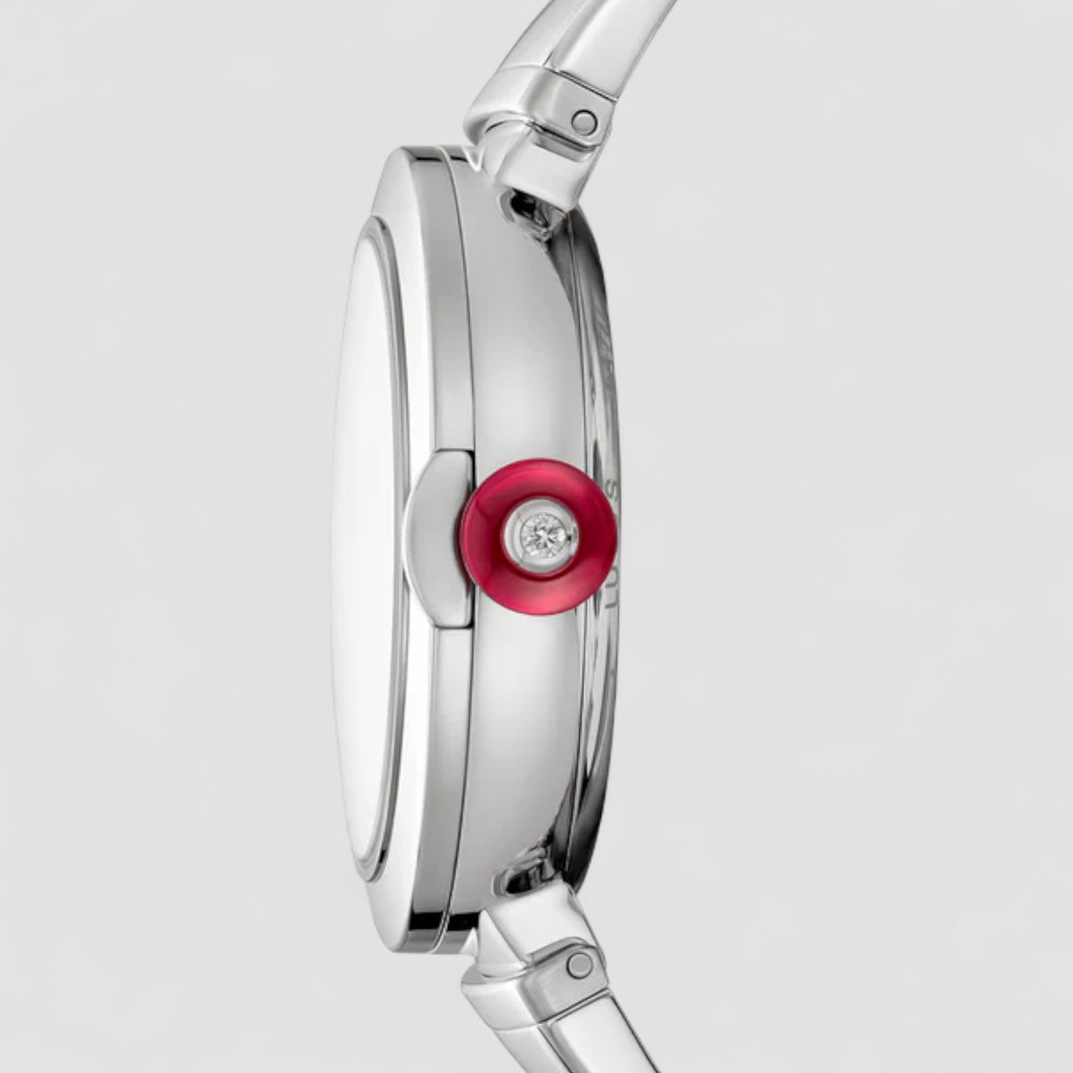 LVCEA Automatic White Mother of Pearl Diamond Dial Stainless Steel Ladies Watch