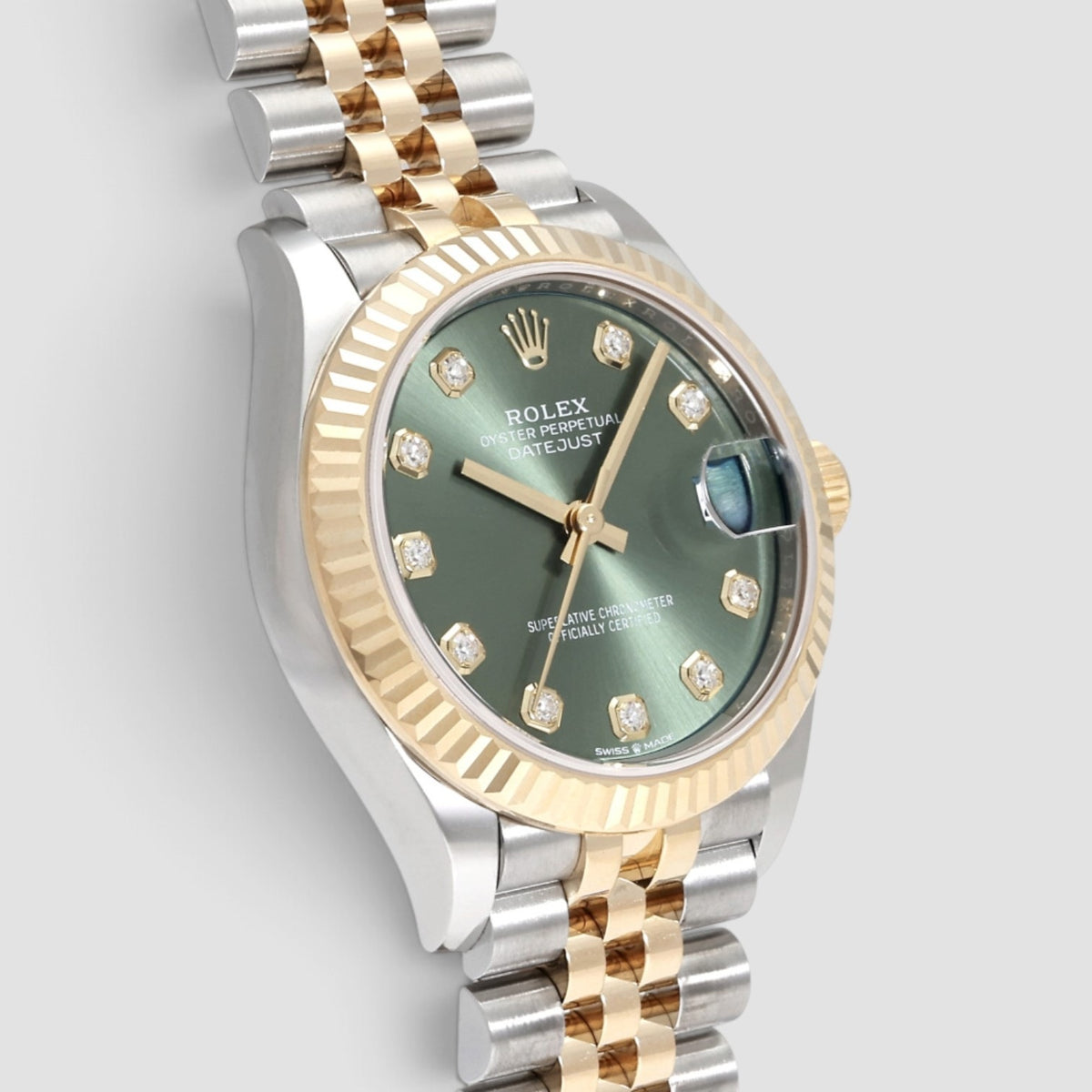 Datejust 31 Olive Green Diamond Dial Jubilee