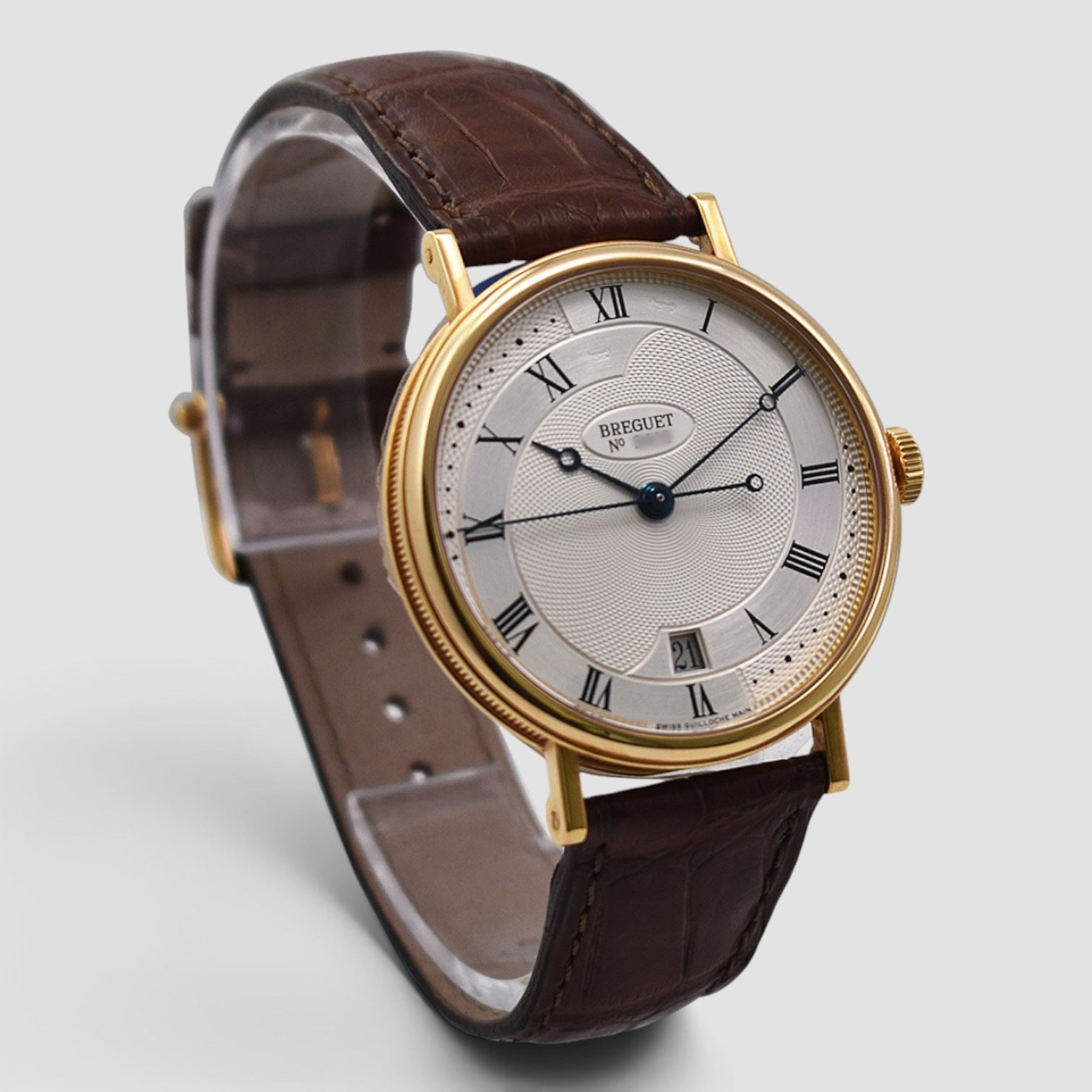 Classique Automatic 18K Yellow Gold Silver Guilloché Dial
