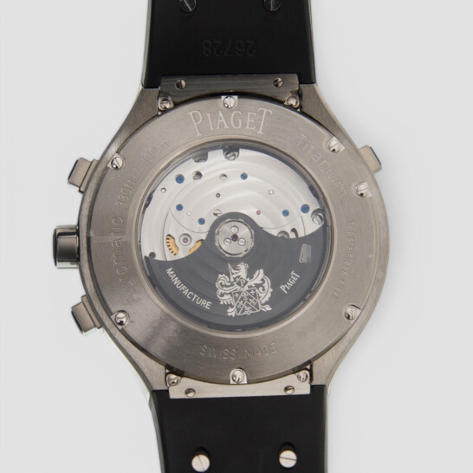 Polo FortyFive Automatic Silver Dial Black Rubber Men's Watch