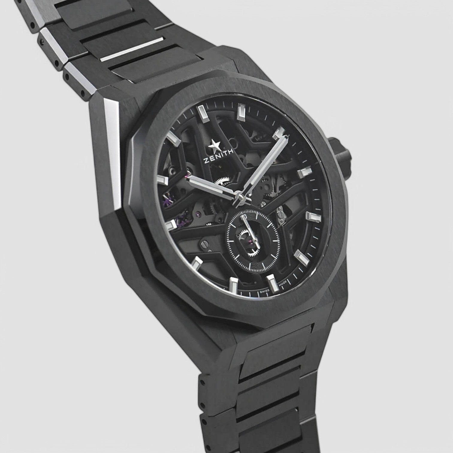 Defy Skyline Skeleton Automatic Black Ceramic Dial Men's Watch