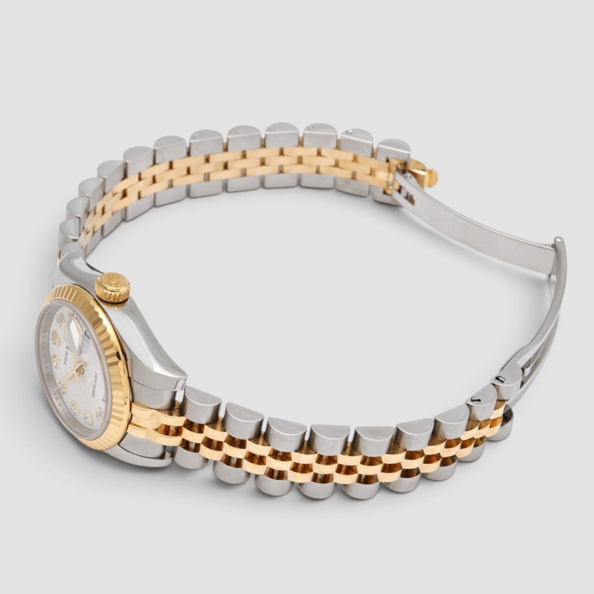 Lady-Datejust 26 Silver Computer Diamond Dial Jubilee
