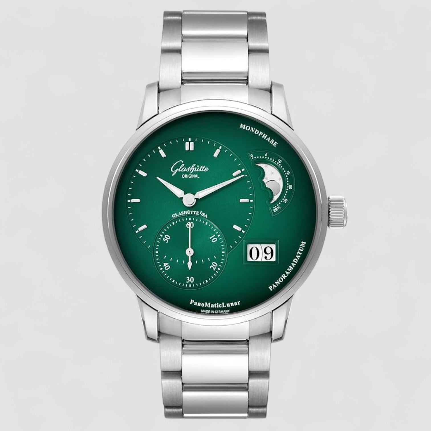 PanoMaticLunar Steel Automatic Mens Watch