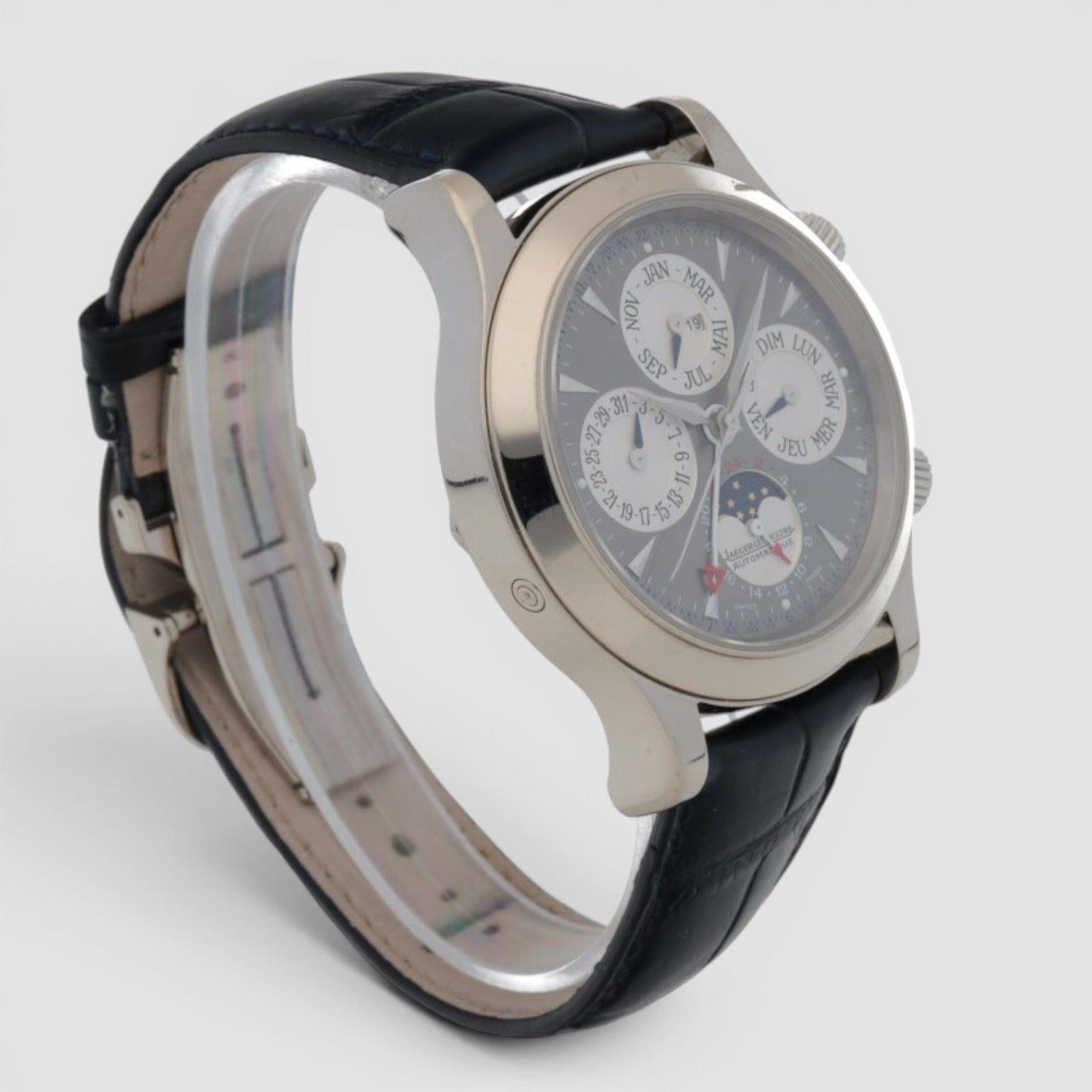 Master Memovox Grande 42mm 18K White Gold Grey Dial
