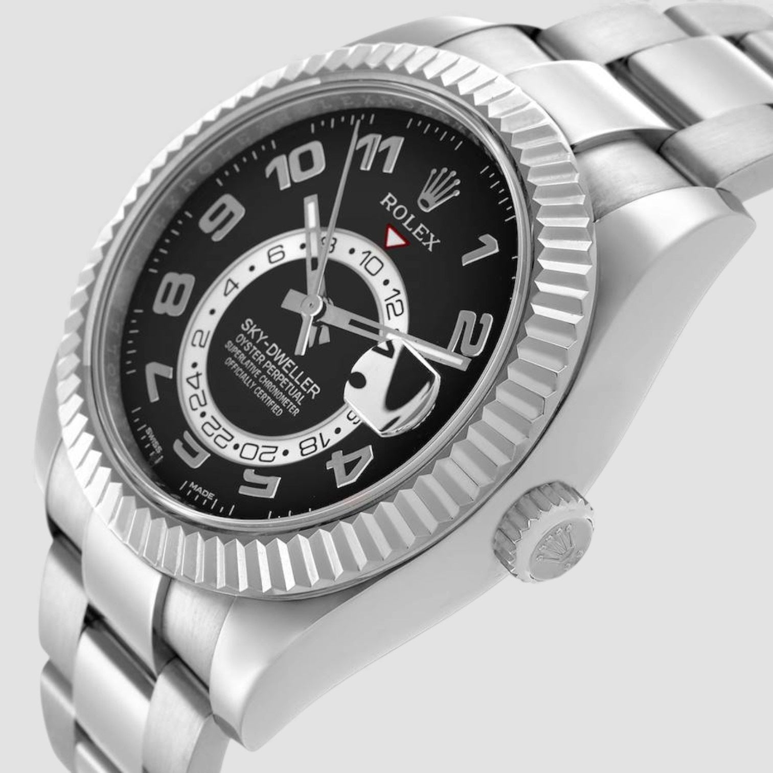 Sky-Dweller 42mm Black Dial Oyster Bracelet Men's Watch