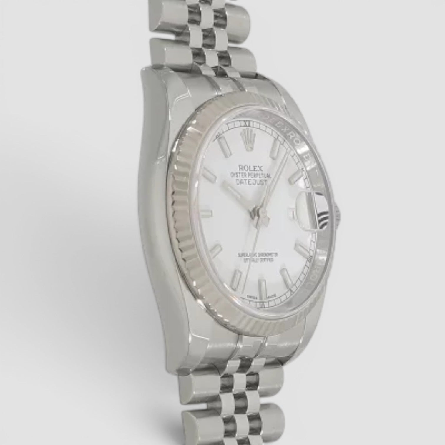 Datejust 36 White Index on Jubilee Bracelet