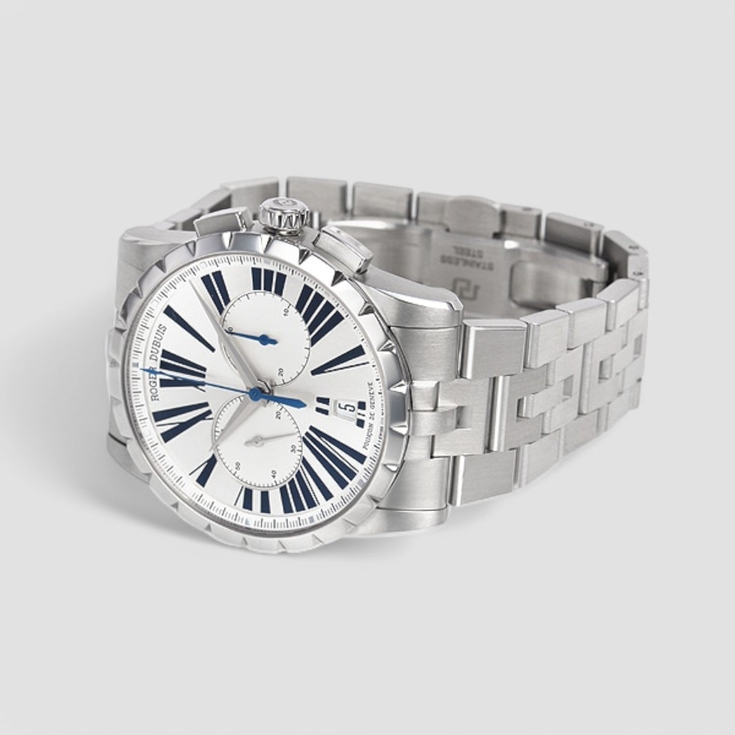 Excalibur 42 Steel / Silvered / Roman / Bracelet