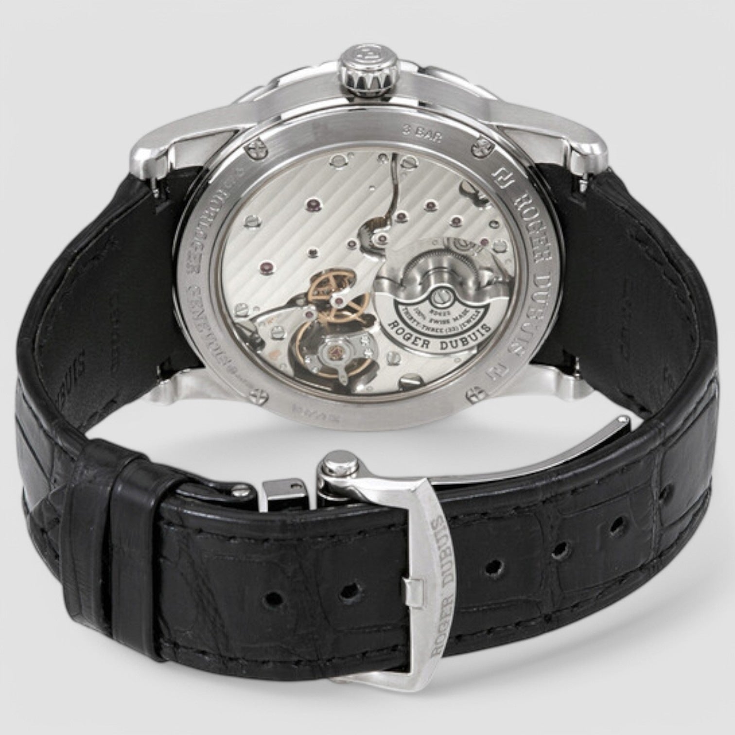 Excalibur Automatic 42 Onyx Dial 18kt White Gold Men's Watch