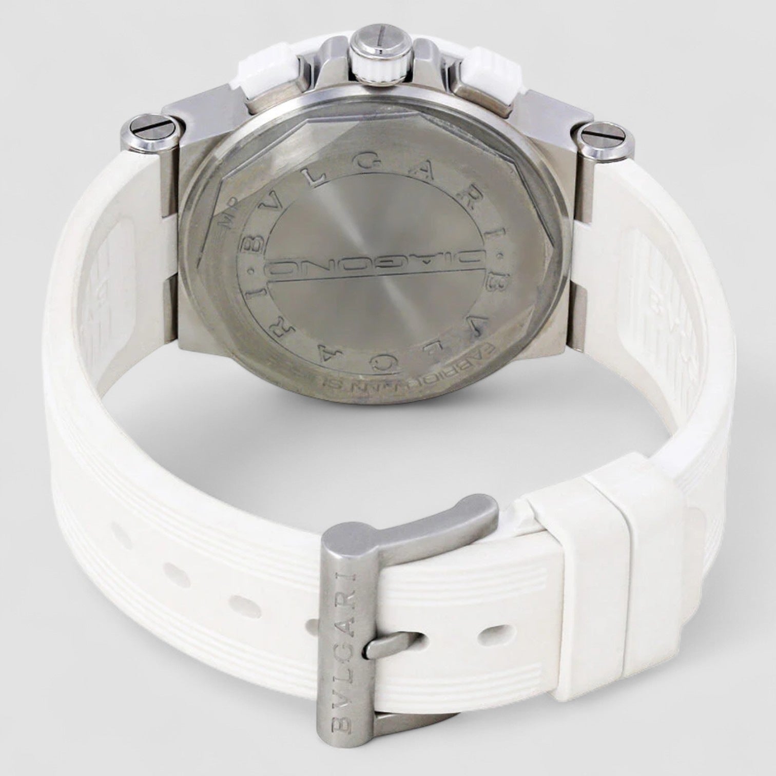 Diagono Chronograph White Mother of Pearl Diamond Dial Ladies Watch