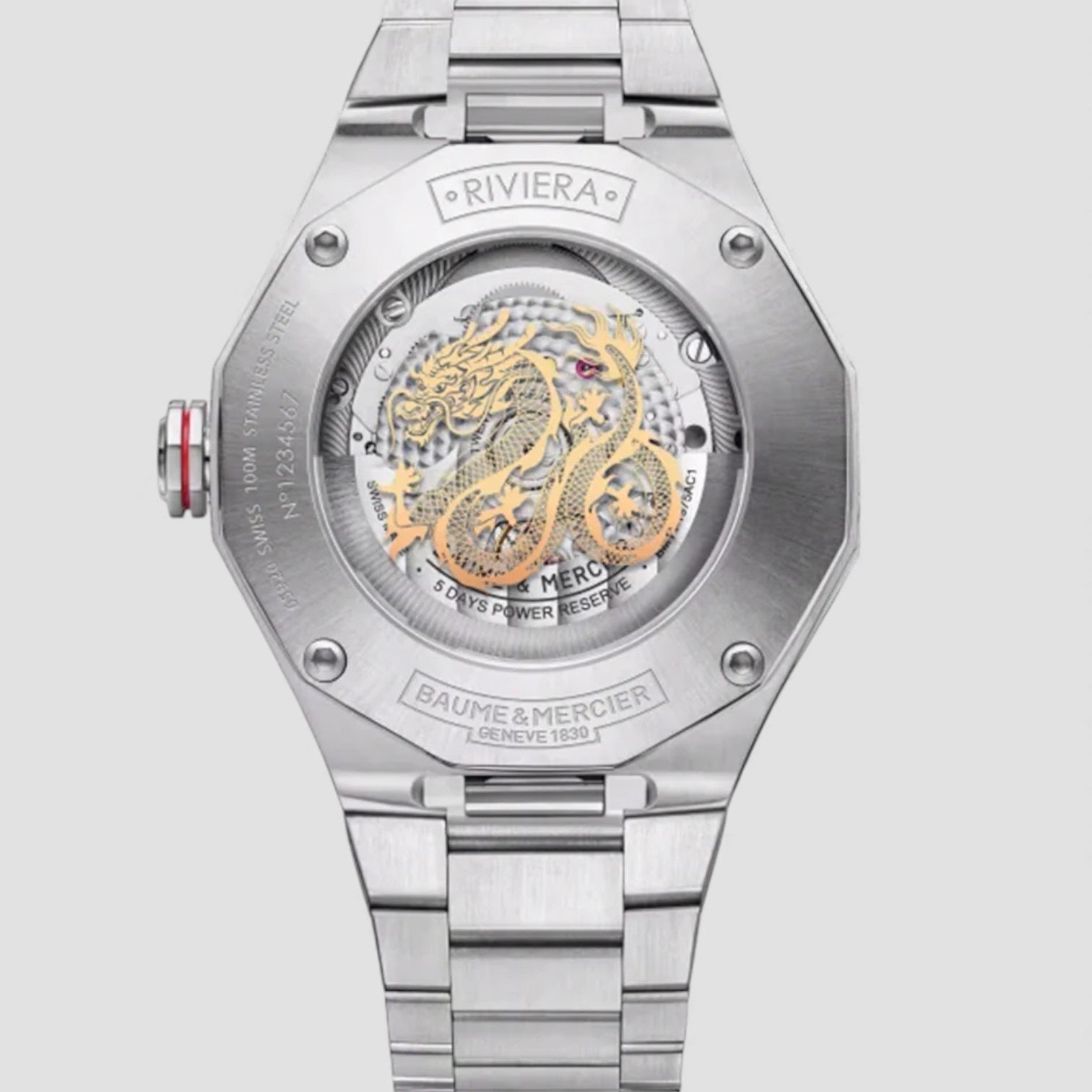 Riviera Baumatic Automatic Moon-Phase 43mm Stainless Steel Watch