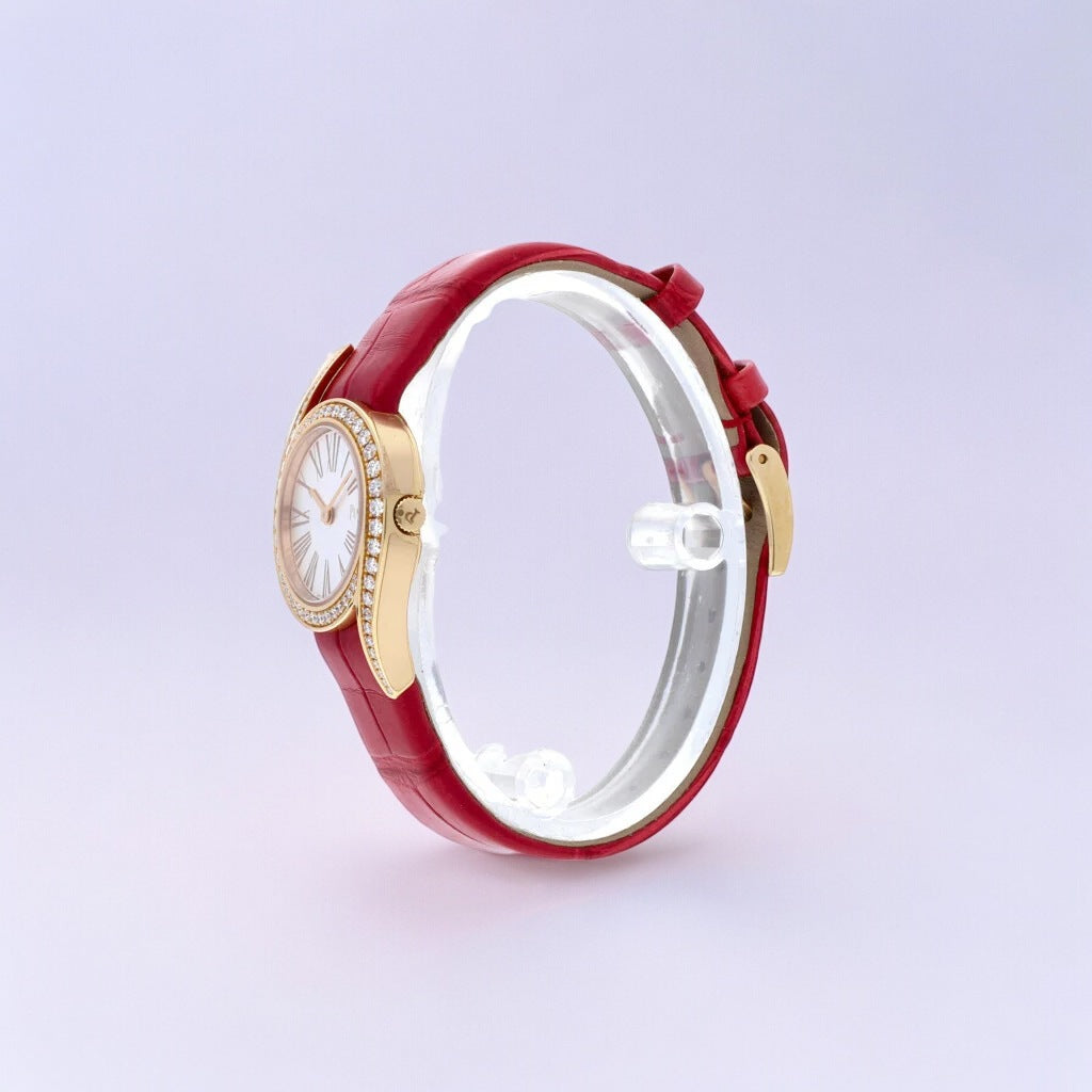 Limelight Silver Dial Diamond Satin Strap