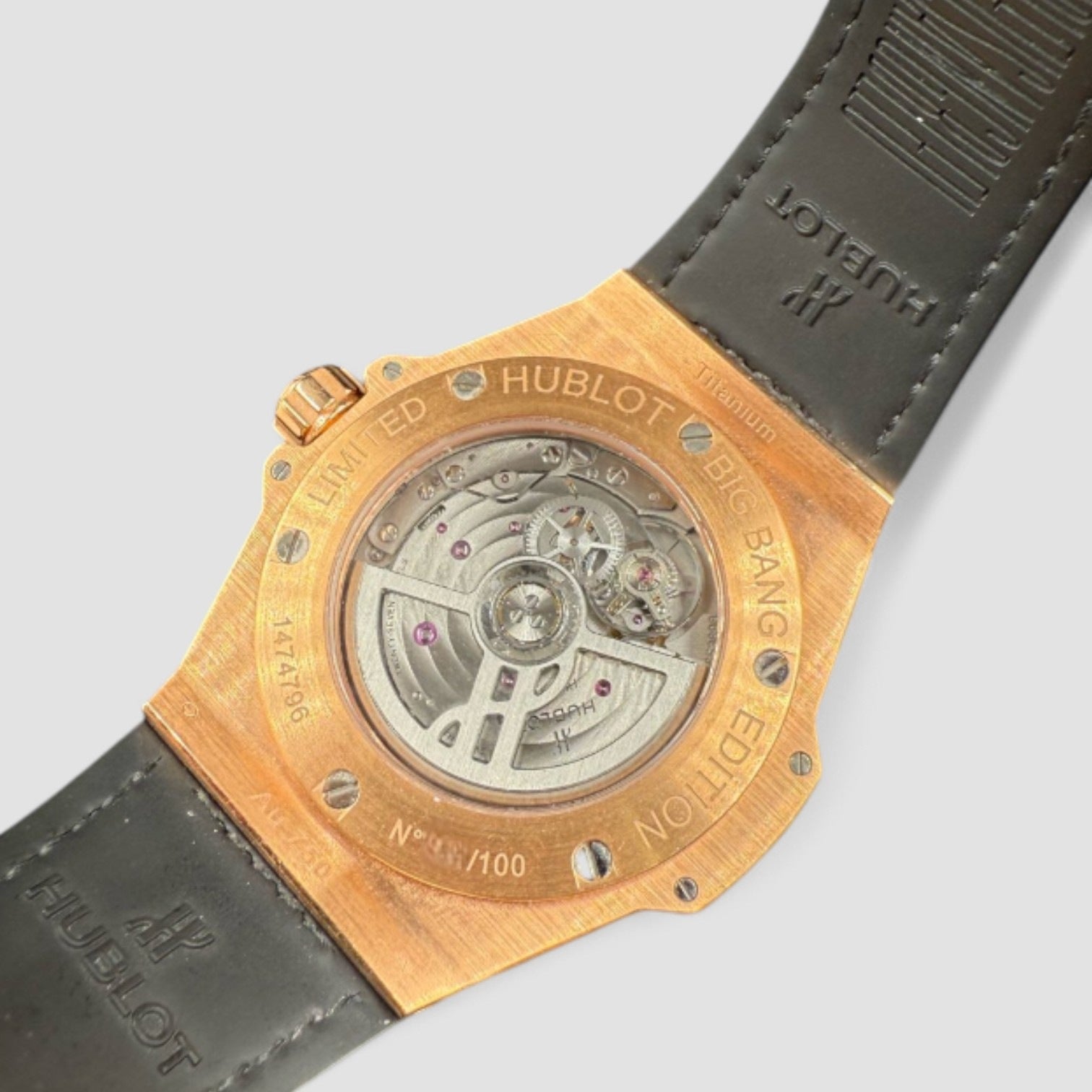 Big Bang One Click Sang Bleu King Gold Pink Diamonds Watch 39mm