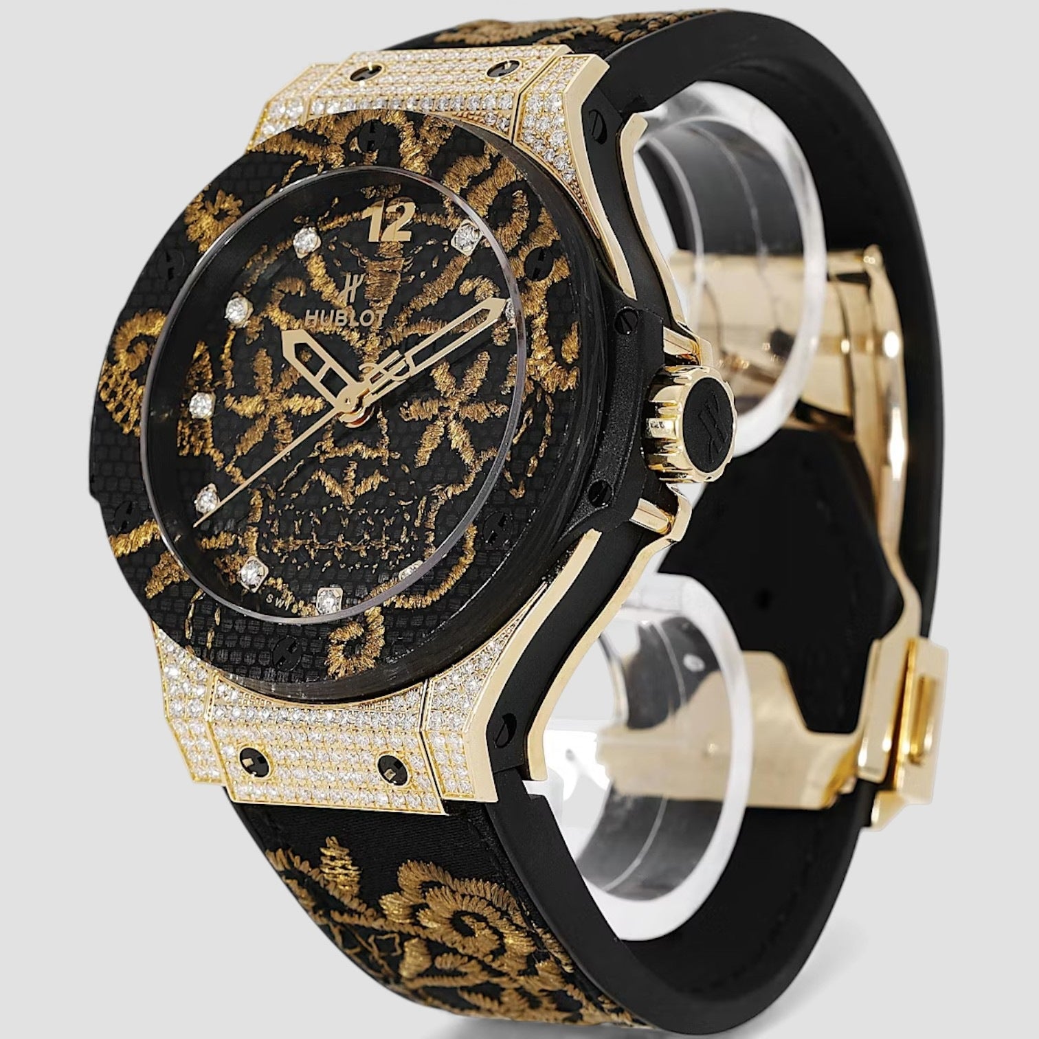 Big Bang Broderie Yellow Gold and Diamond Ladies' Watch