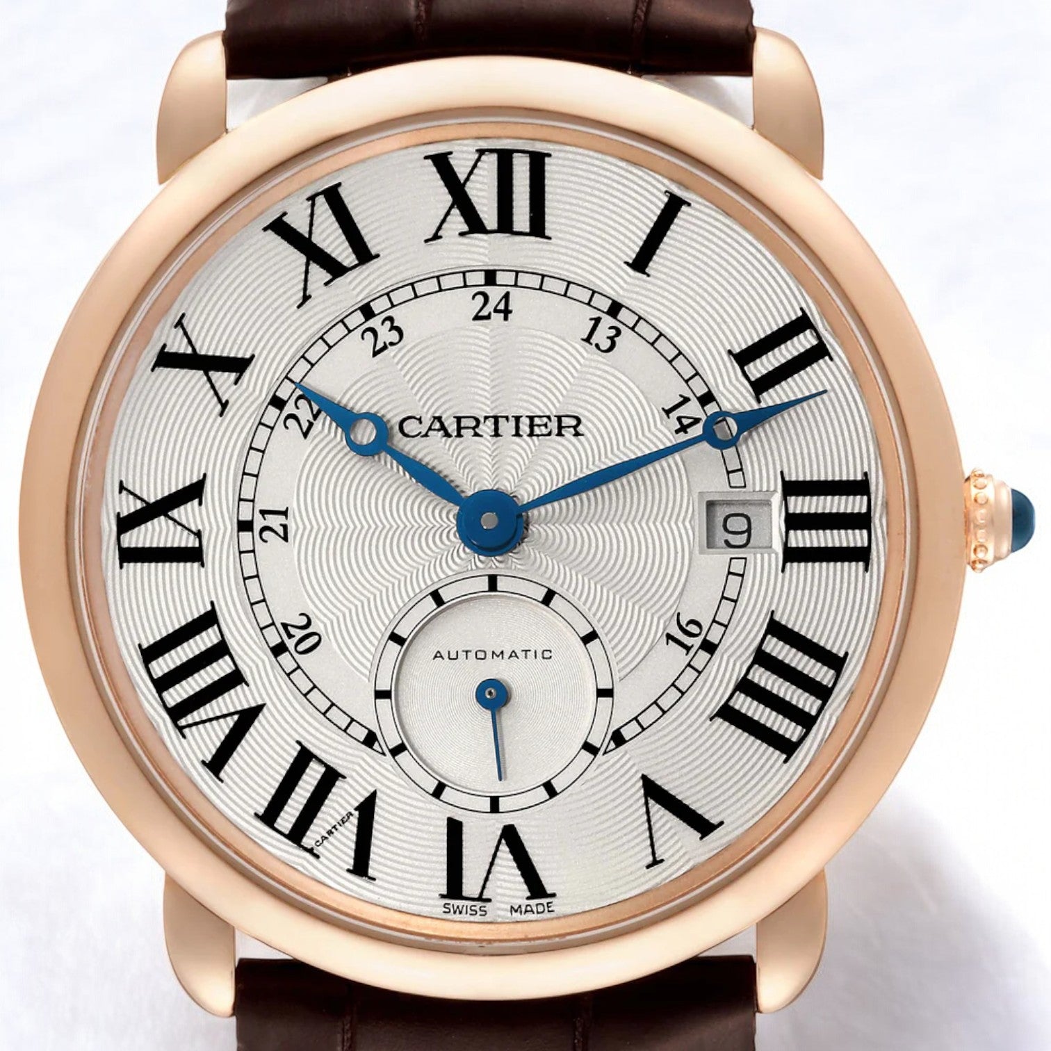 Ronde Louis Cartier 18k Rose Gold Automatic 40mm