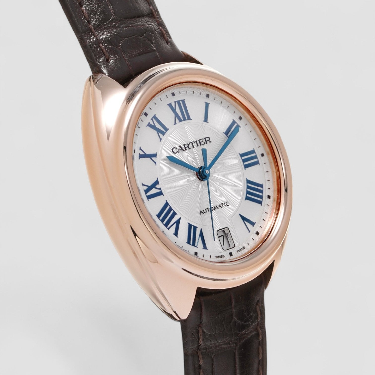 Cle Automatic 18kt Rose Gold Flinque Sunray Dial Ladies Watch