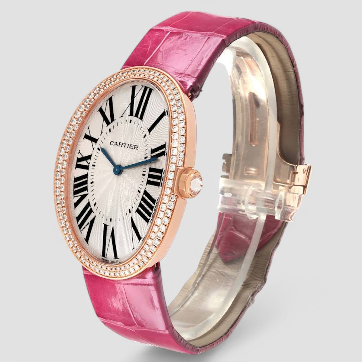 Baignoire Large Rose Gold Diamond Ladies Watch