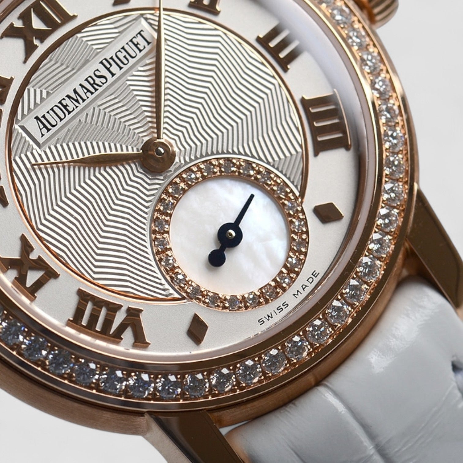 Jules Audemars Small Seconds Pink Gold Silver Roman Dial
