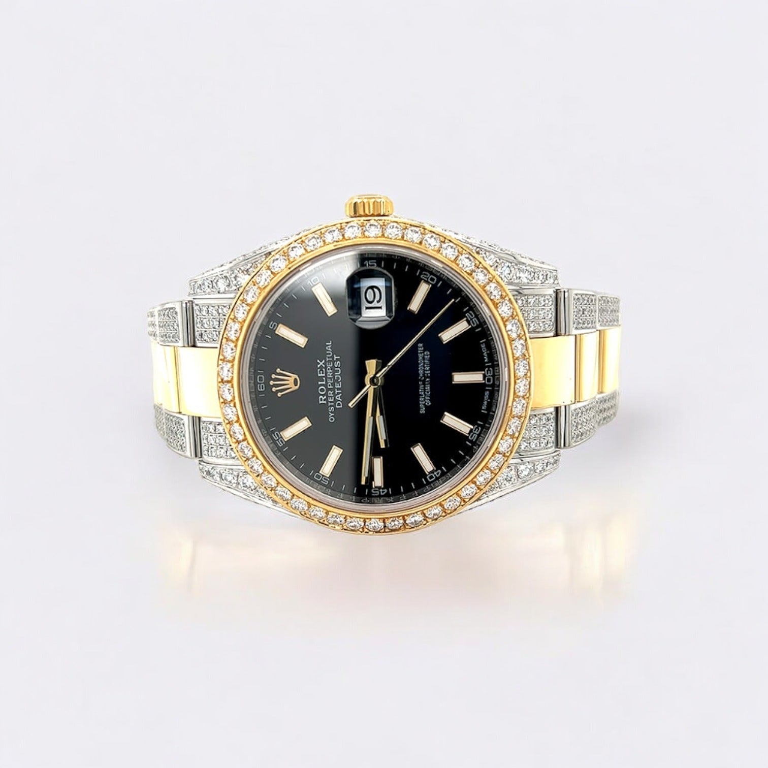 Datejust 41 – Oyster – Black Index Dial – Custom Diamond-Set - Iced out