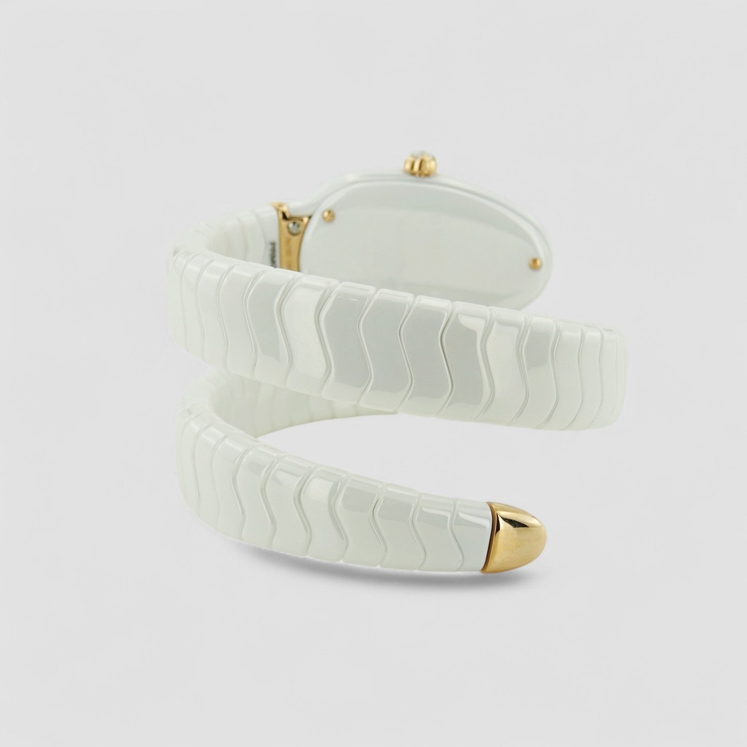 Serpenti Spiga Ladies Ceramic and Rose Gold 35mm