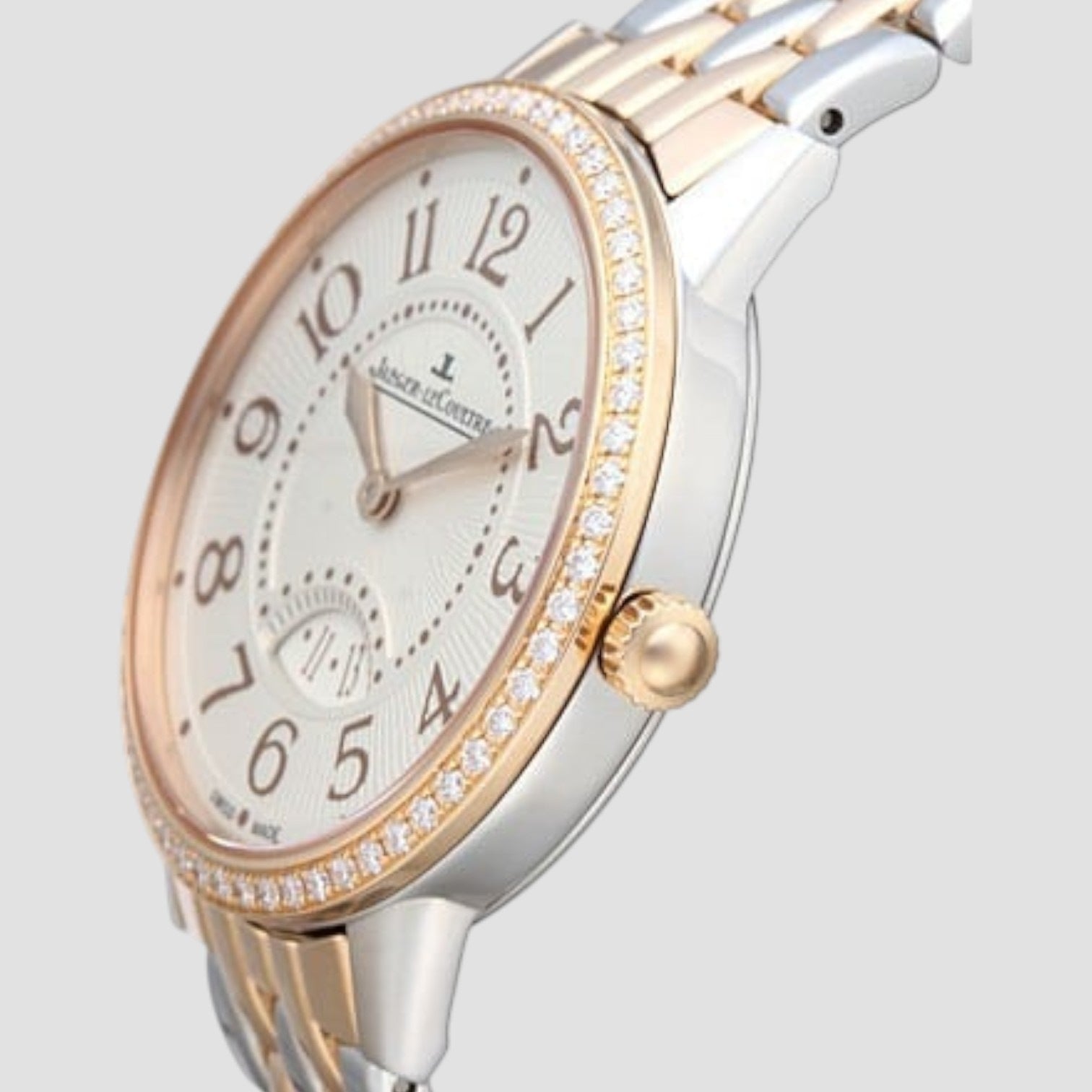 Rendez Vous Silver Guilloche Dial Stainless Steel and 18kt Rose Gold Ladies Watch