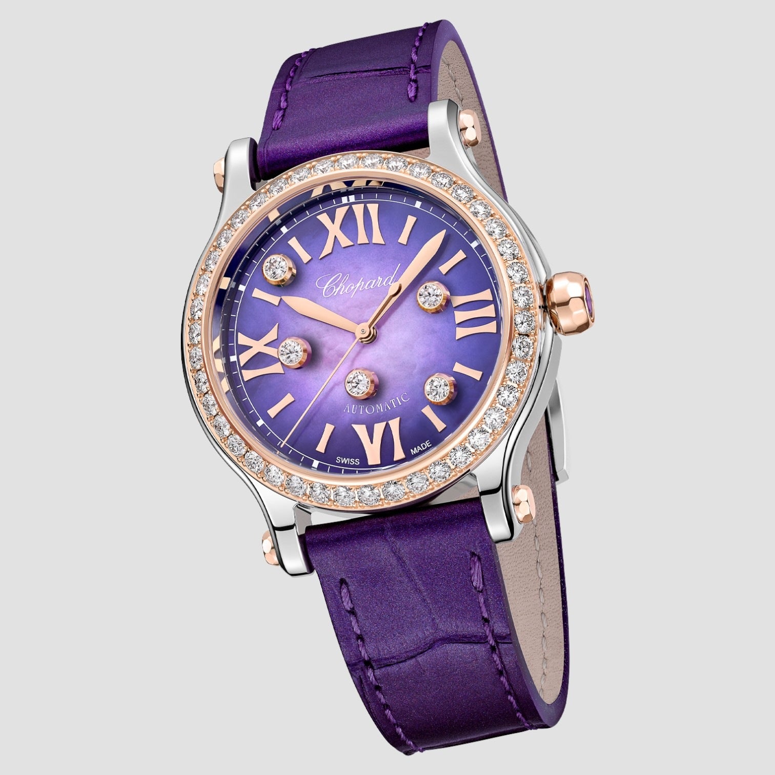 Happy Sport Diamonds 33 Steel/Rose Gold