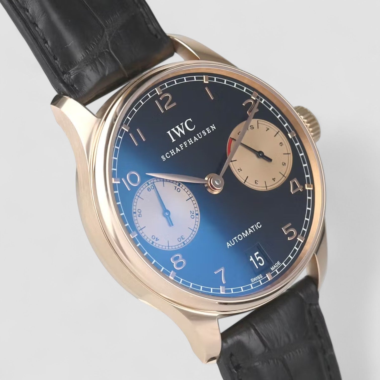 Portuguese 7 Day Automatic 18K Rose Gold Black Dial Boutique Edition