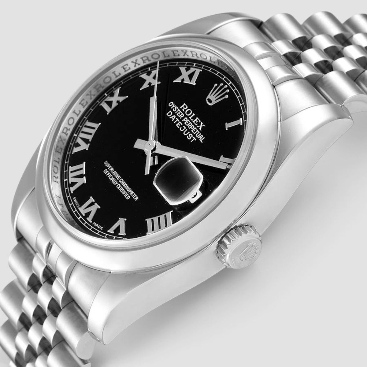 Datejust 36 Black Roman Dial Jubilee
