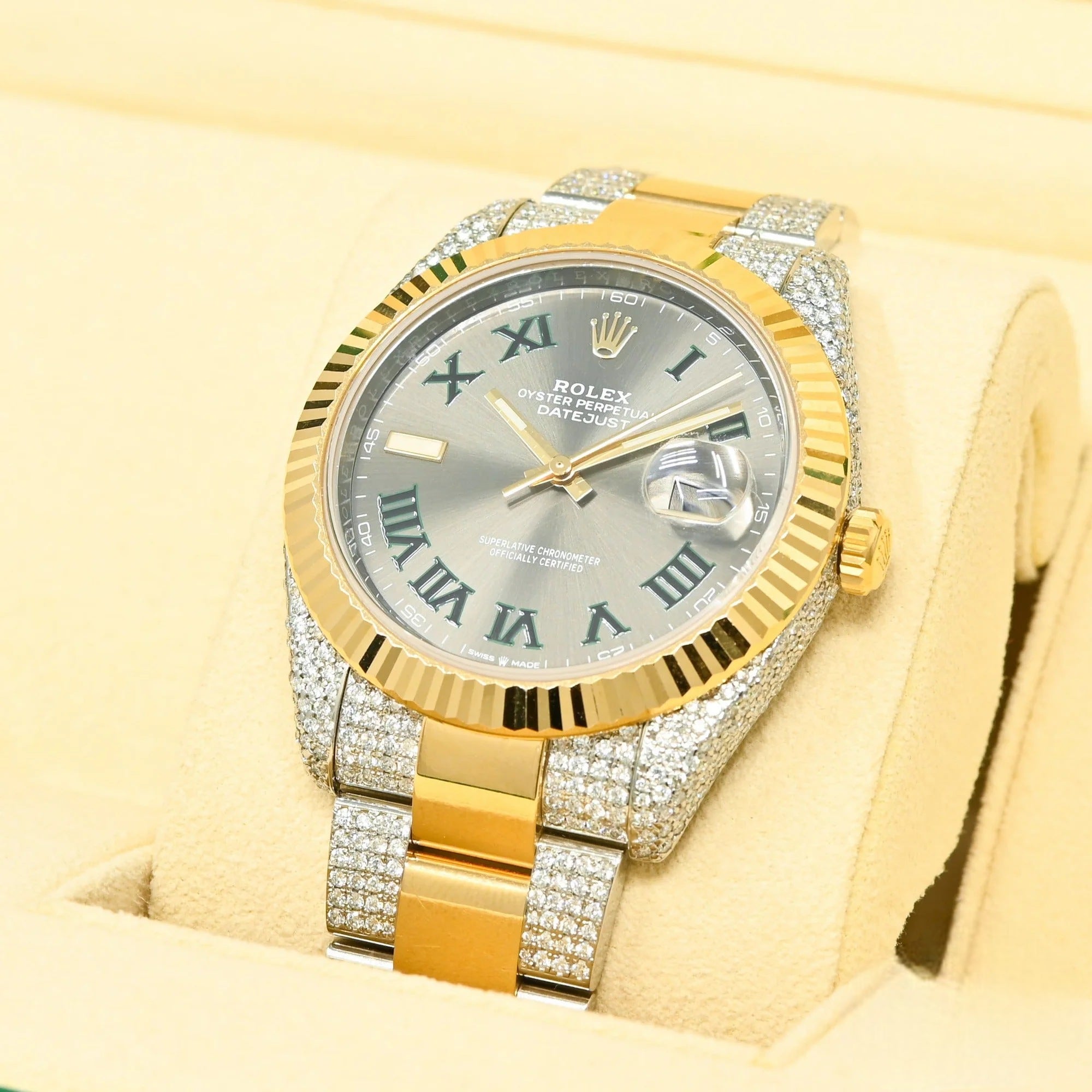 DATEJUST 41MM - WIMBLEDON FLUTED ICED out