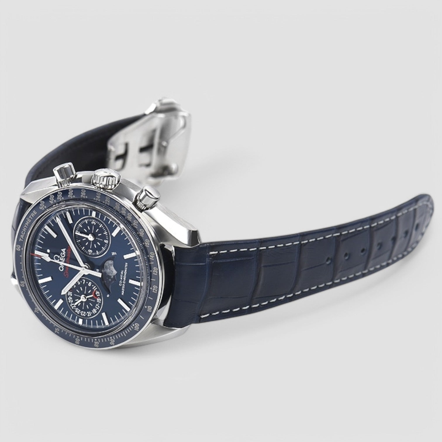 Speedmaster Automatic Moon Blue Dial Description