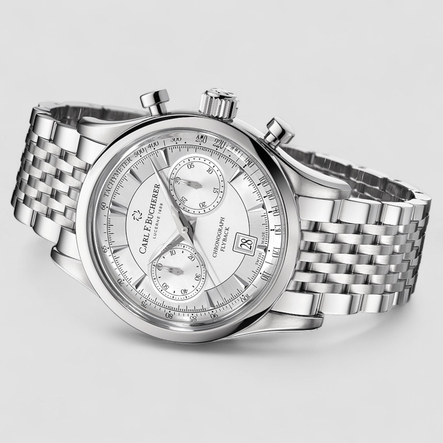 Manero Flyback Stainless Steel 43 mm diameter