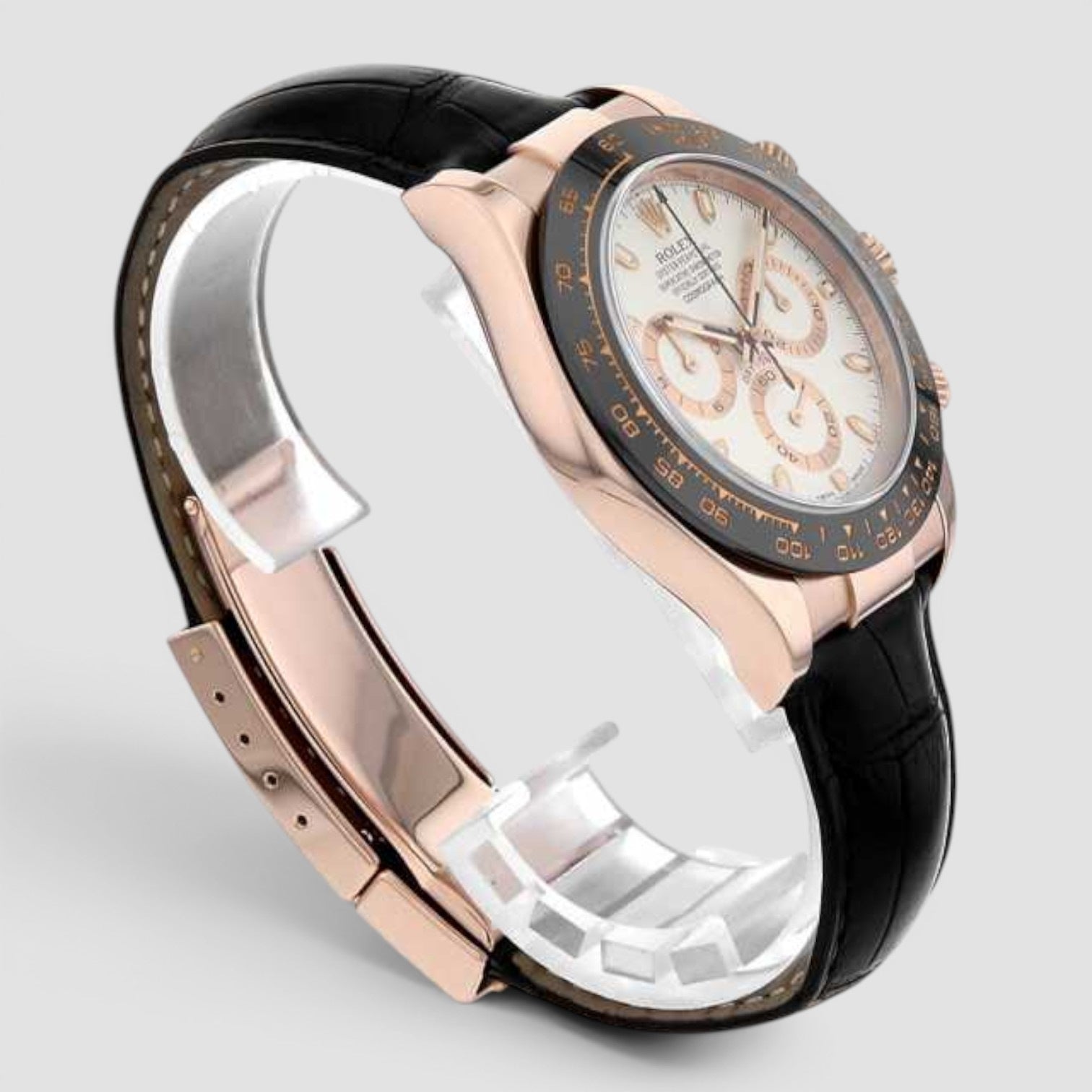 Cosmograph Daytona 18K Everose Gold Ivory Dial Black Cerachrom Bezel