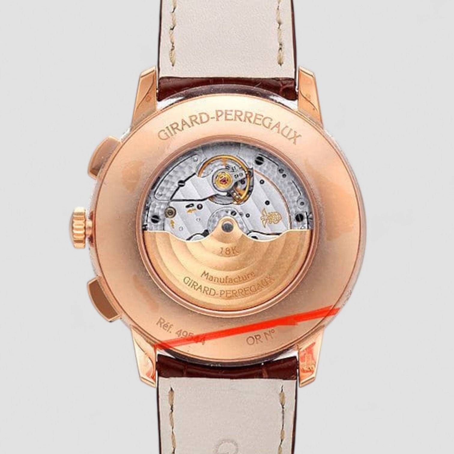 1966 Dual Time Mens 41mm Automatic Rose Gold 41mm