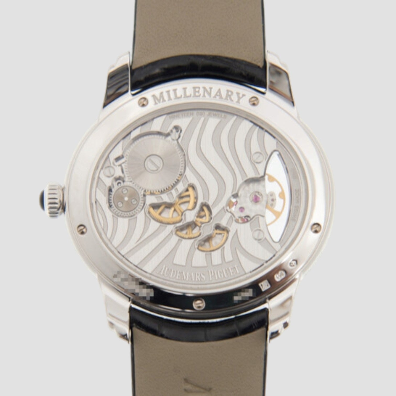 Millenary Zebra Diamond Pattern Dial 18 Carat White Gold Ladies Watch