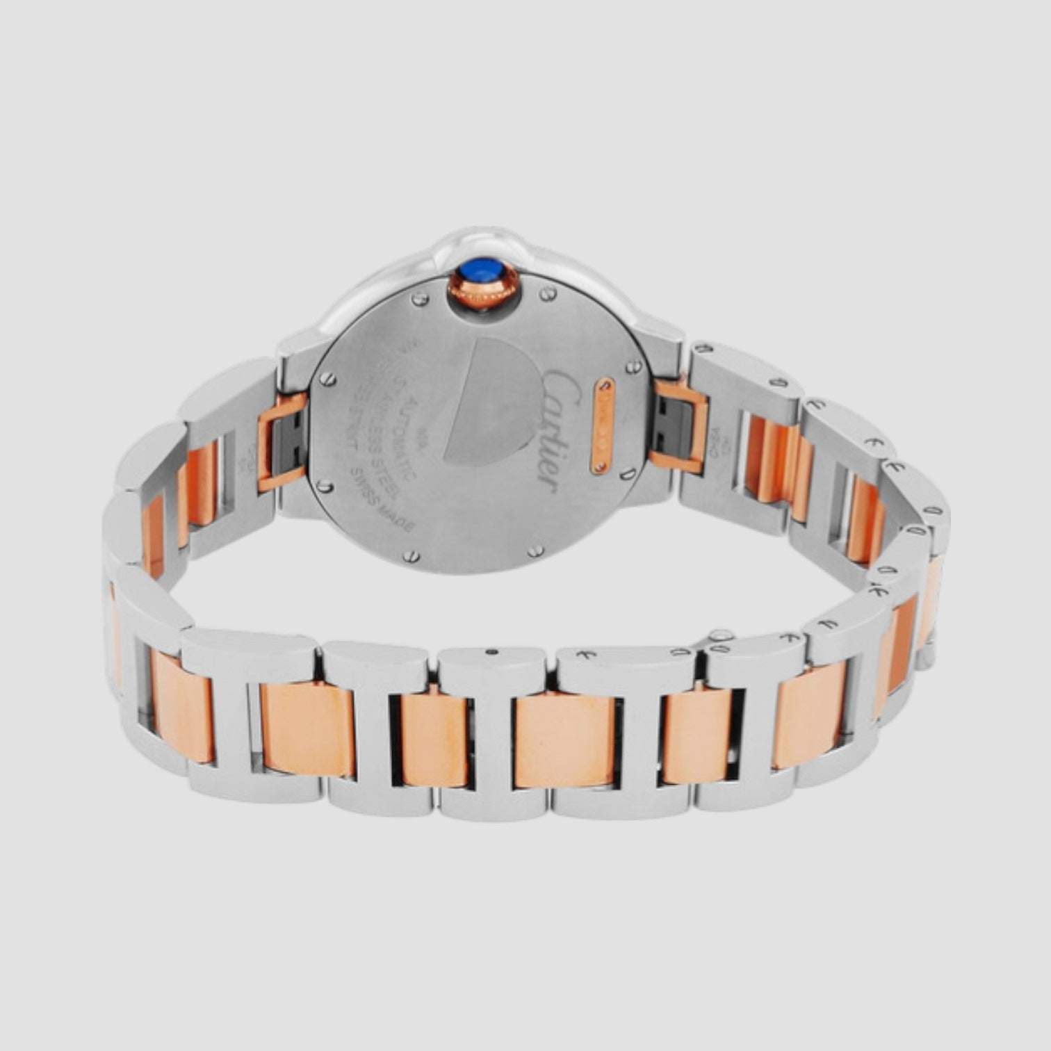 Ballon Bleu 36 Automatic 18kt Rose Gold and Stainless Steel Silver Dial Ladies Watch