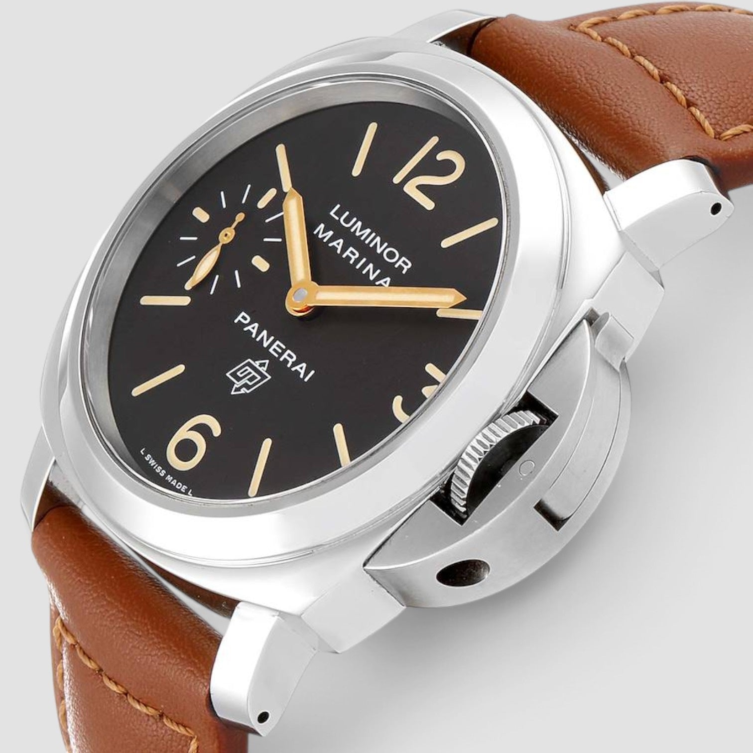 Luminor Marina Logo 44mm Steel Tropical Brown Dial