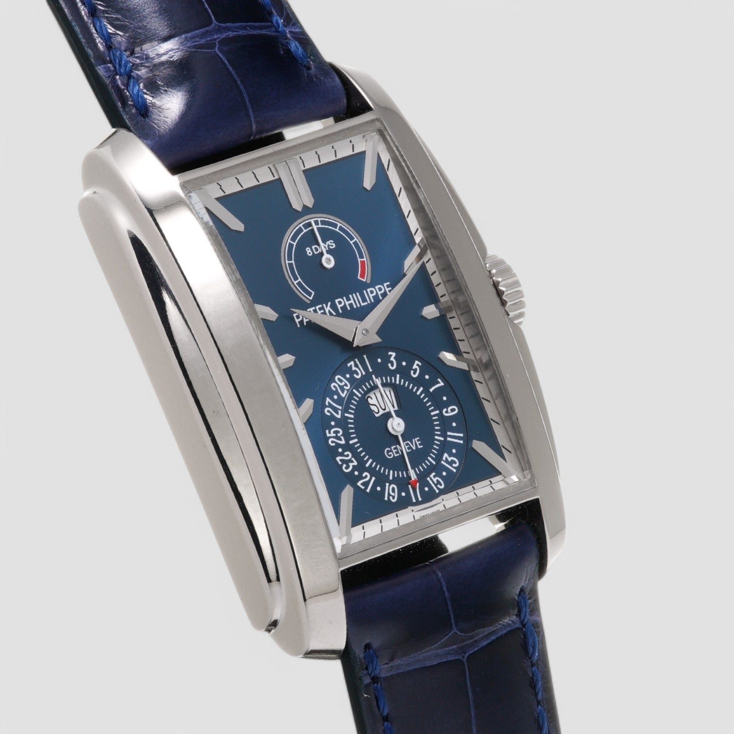 Gondolo 8 Day Manual Wind Blue Dial 18K White Gold