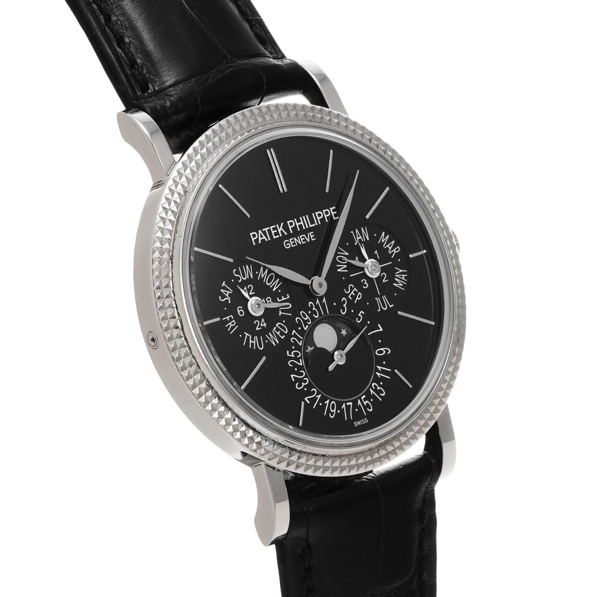 Perpetual Calendar Black Dial 18K White Gold