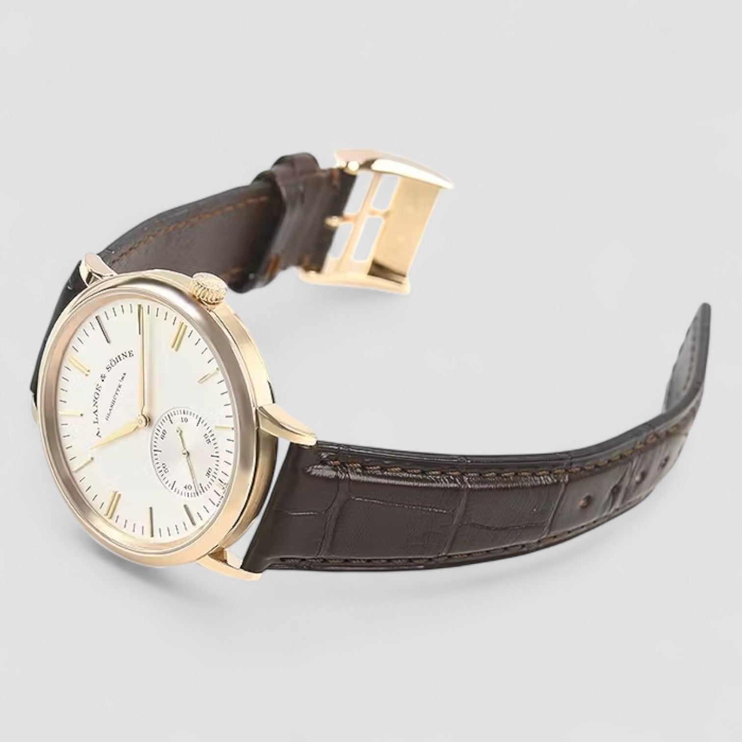 Saxonia 18kt Pink Gold Automatic Silver Dial Men's Watch