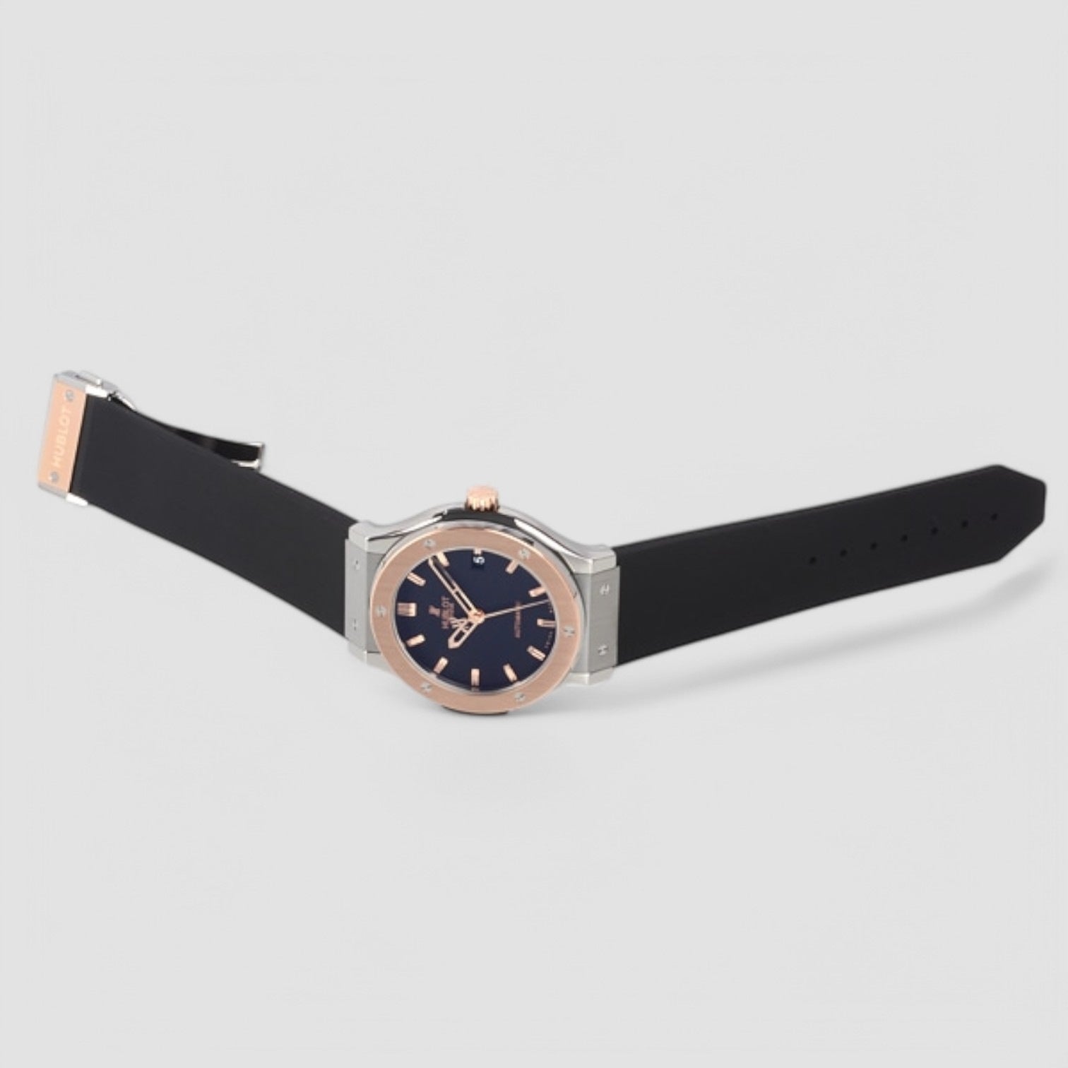 Classic Fusion Black Dial Black Rubber Men's Watch