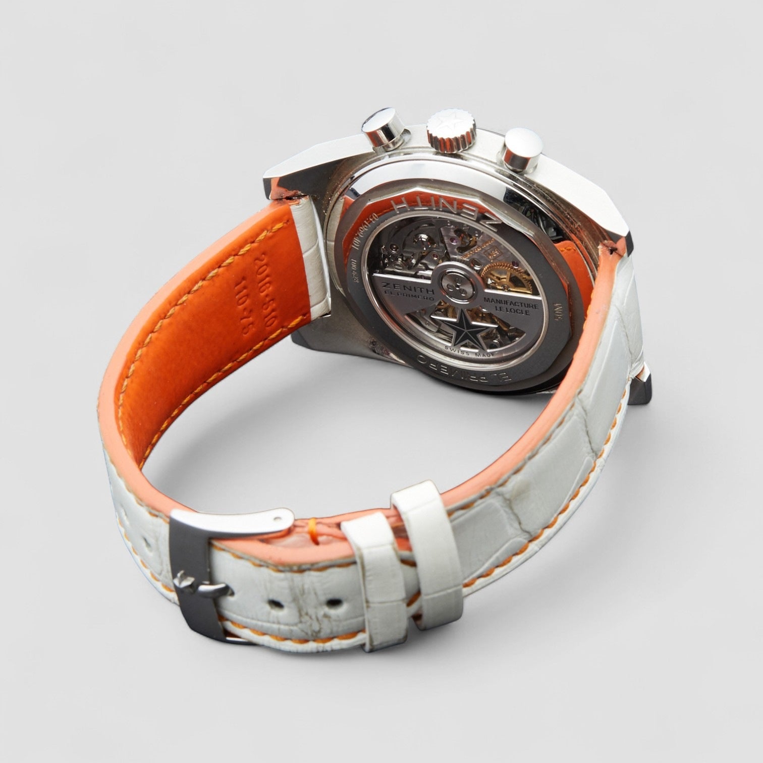 Vintage 1969 White Dial White Leather Ladies Watch