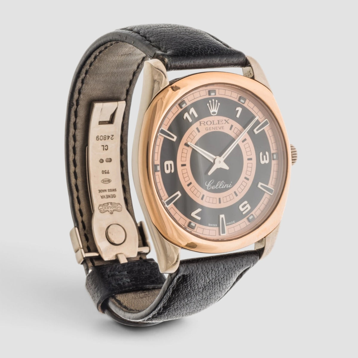 Cellini Danaos 38mm White Gold Black Dial