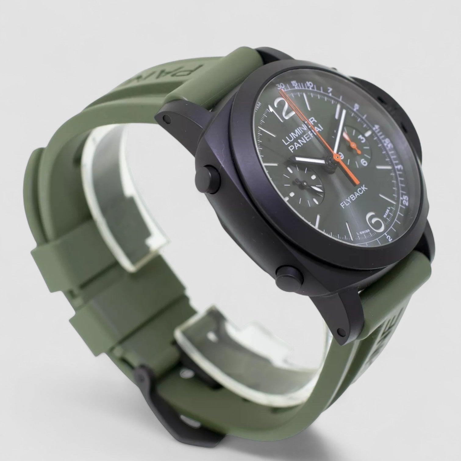 Luminor Chrono Flyback Black Ceramic Green Arabic 44mm