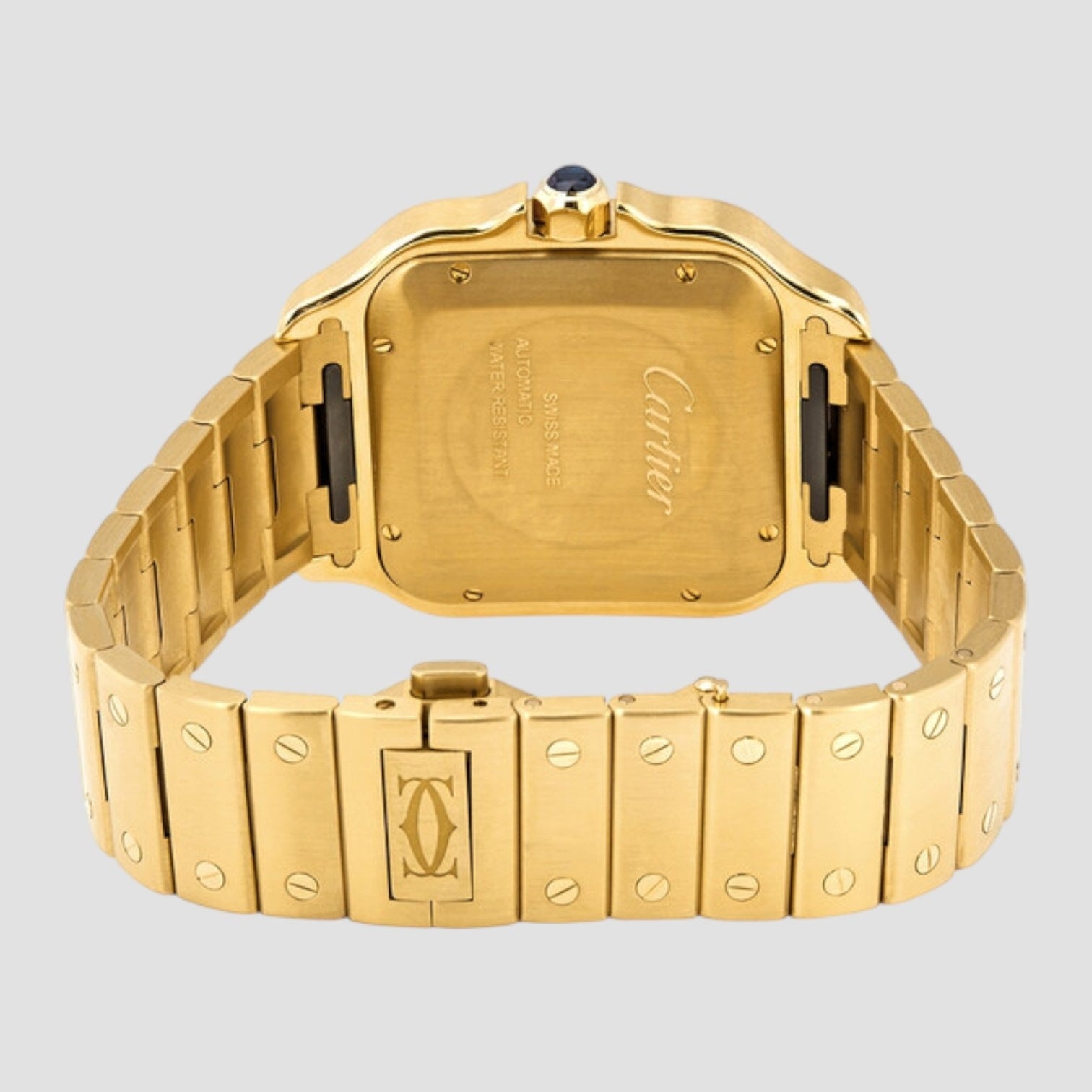 Santos de 18kt Yellow Gold Men's Large Watch