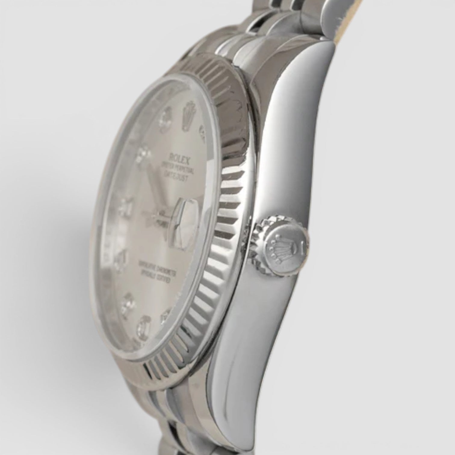 Datejust 31 silver diamond dial jubilee