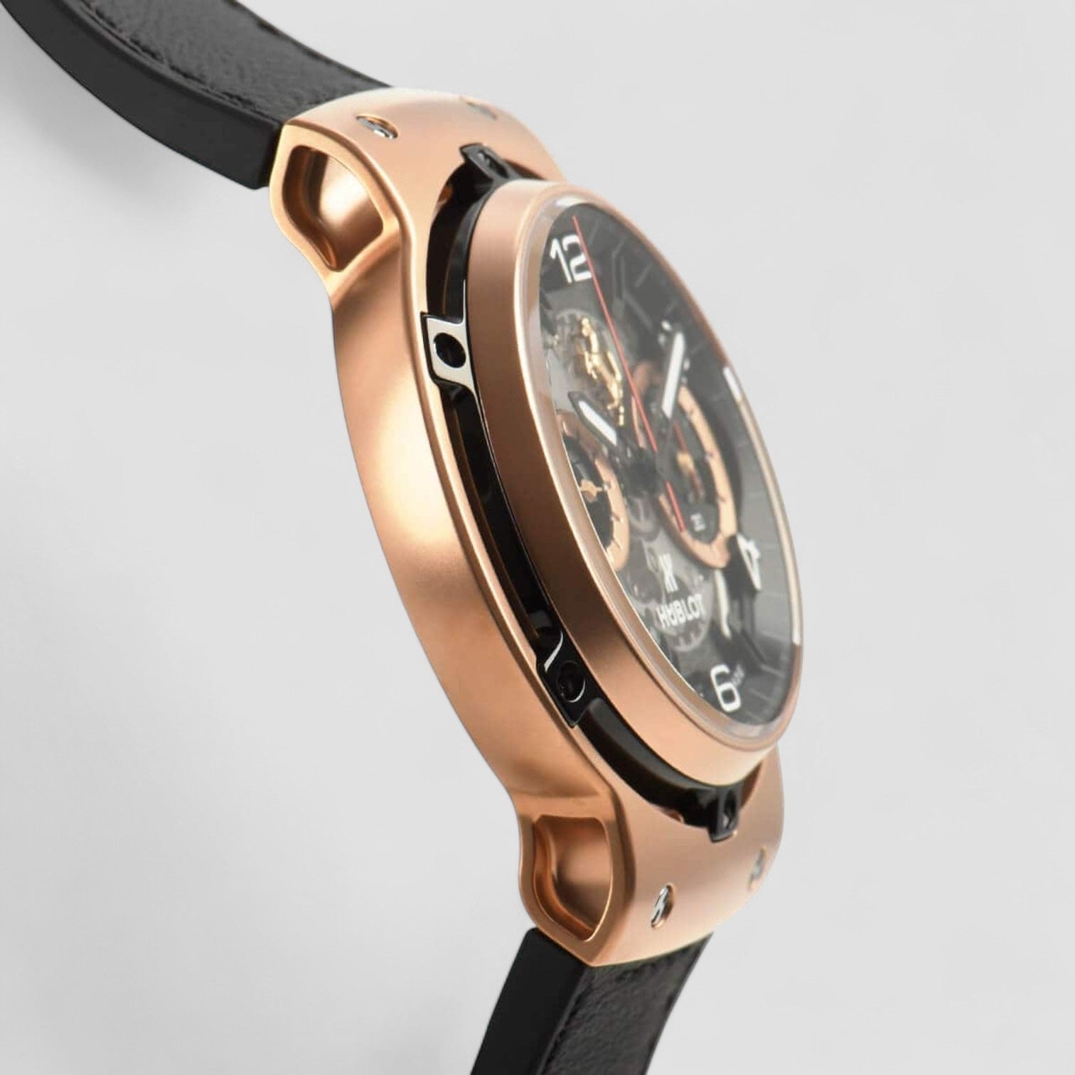 Classic Fusion Ferrari GT KingGold Chronograph Automatic Black Skeletal Dial Men's Watch