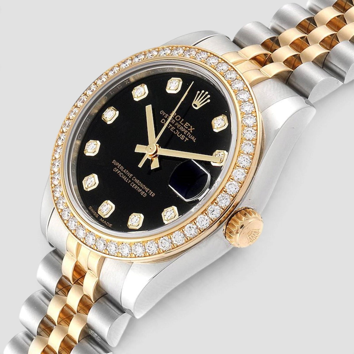 Datejust 31 Black Diamond Dial Jubilee
