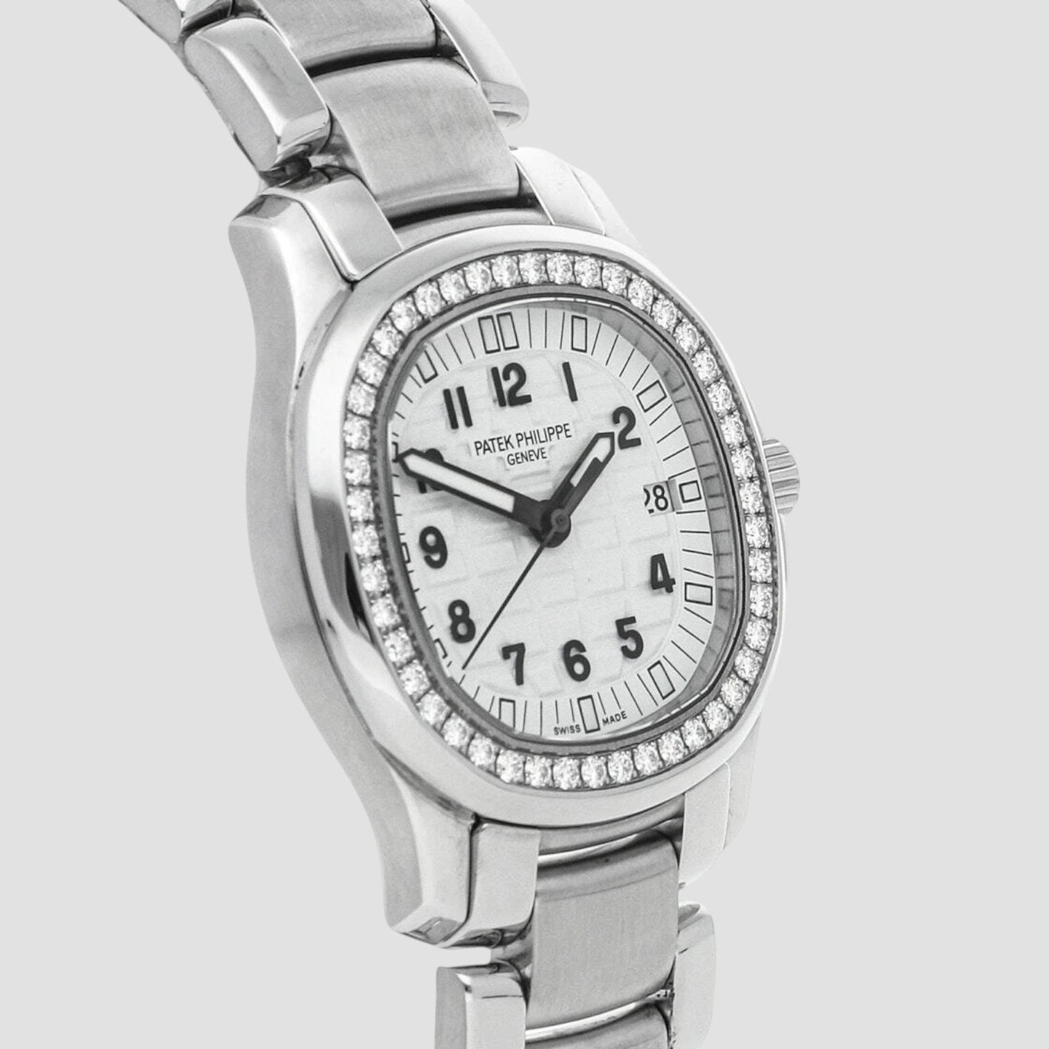 Aquanaut Luce Diamond Bezel White Dial Stainless Steel