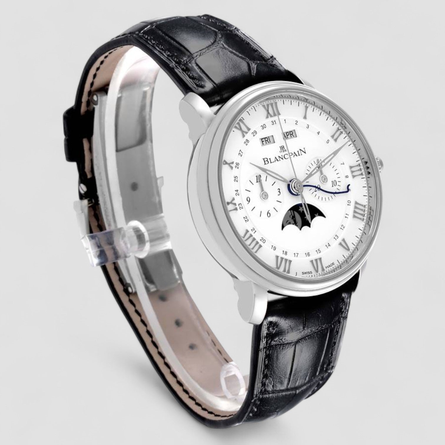 Villeret Chronographe Monopoussoir Steel Mens Watch