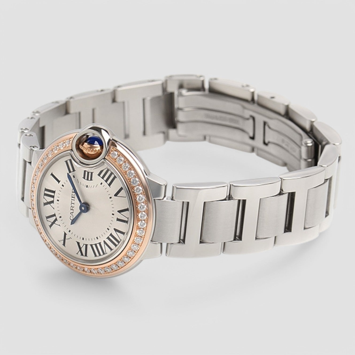 Ballon Bleu De Cartier Diamond Silver Dial Ladies Watch